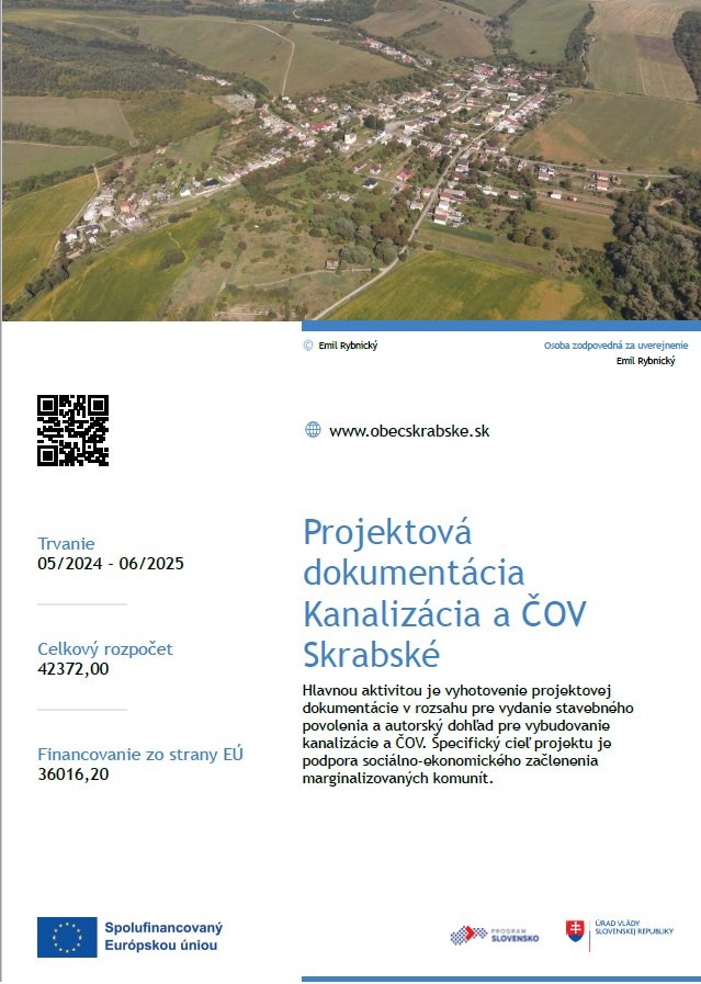 Plagát projektová dokumentácia Kanalizácia a ČOV