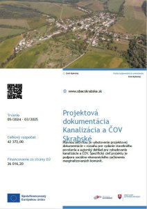 plagát kanalizácia a ČOV Skrabské